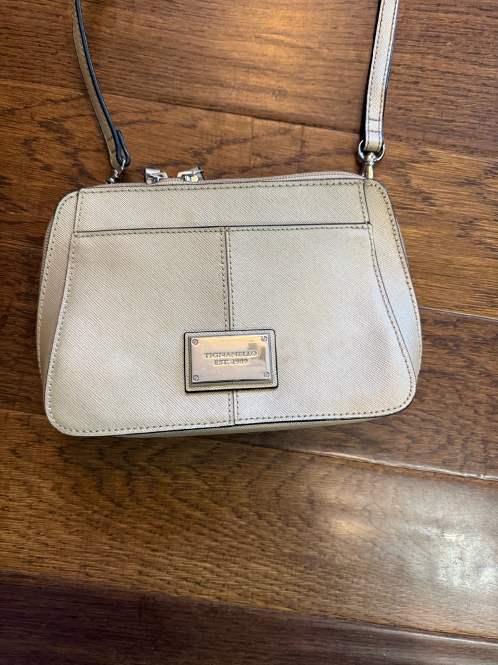 Tignanello Women’s Crossbody Belt Bag in Metallic Cream